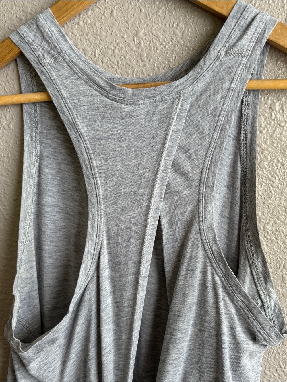 Lululemon All‎ Tied Up Tank Heathered Light Grey Pima Cotton - Picture 6 of 7